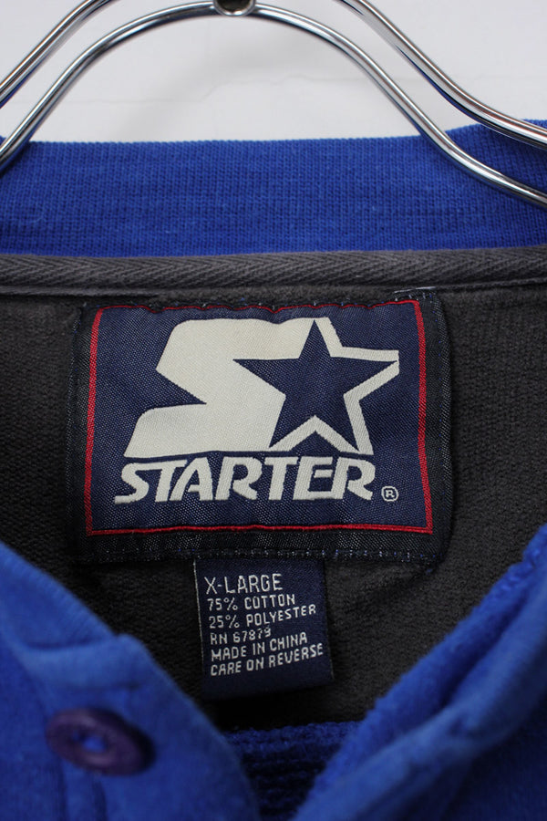 90'S RANGERS HENRY NECK SWEAT SHIRT / BLUE [SIZE: XL USED]
