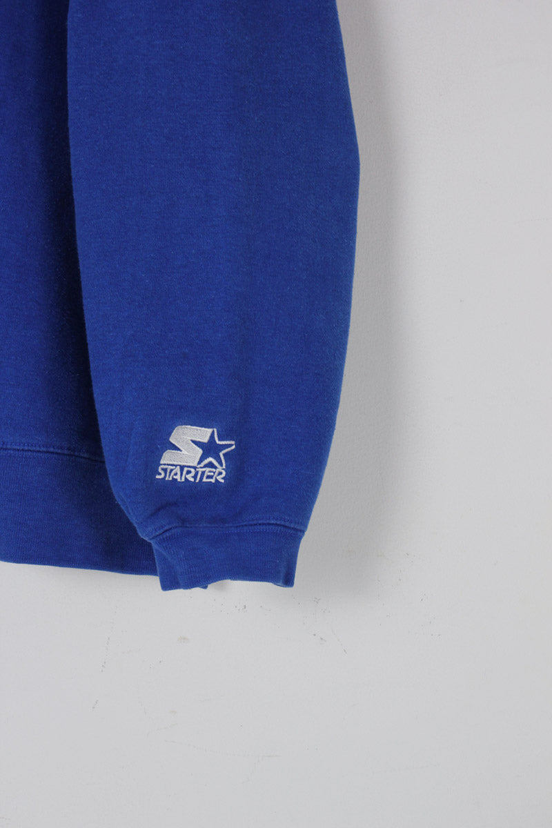 90'S RANGERS HENRY NECK SWEAT SHIRT / BLUE [SIZE: XL USED]