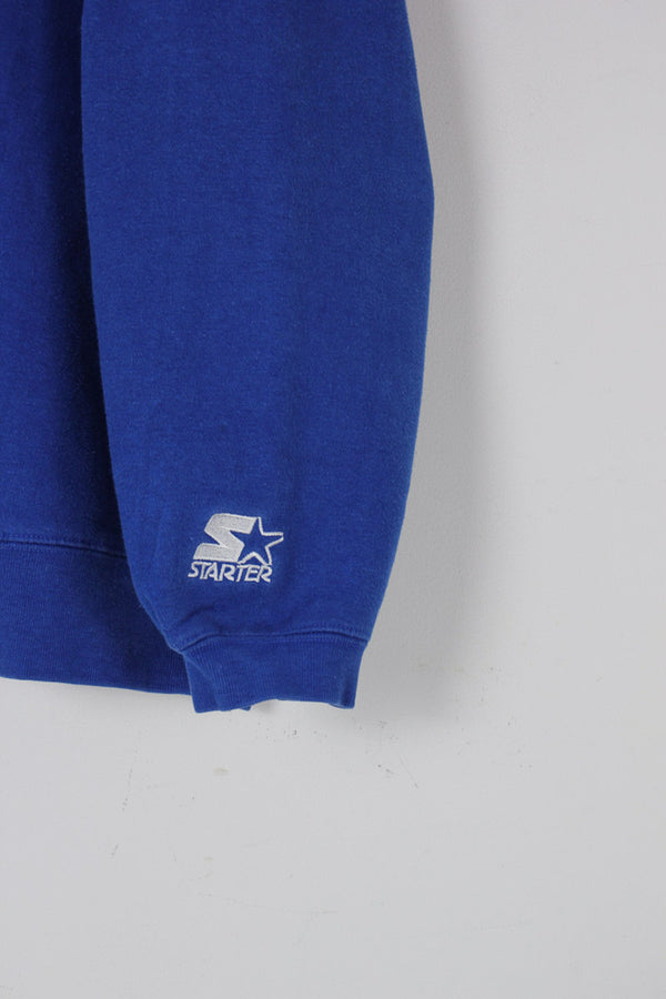 90'S RANGERS HENRY NECK SWEAT SHIRT / BLUE [SIZE: XL USED]