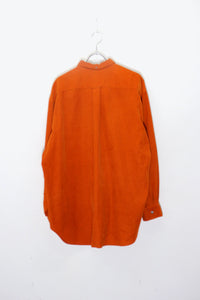 90'S L/S B.D CORDUROY SHIRT / ORANGE［ SIZE: M USED ]