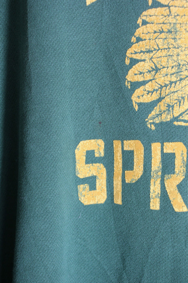 90'S INDIAN SPRINGS SWEATSHIRT / GREEN [SIZE: XL USED]