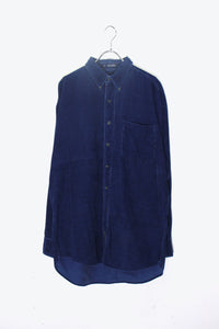 L/S B.D CORDUROY SHIRT / INDIGO BLUE［ SIZE: L USED ]