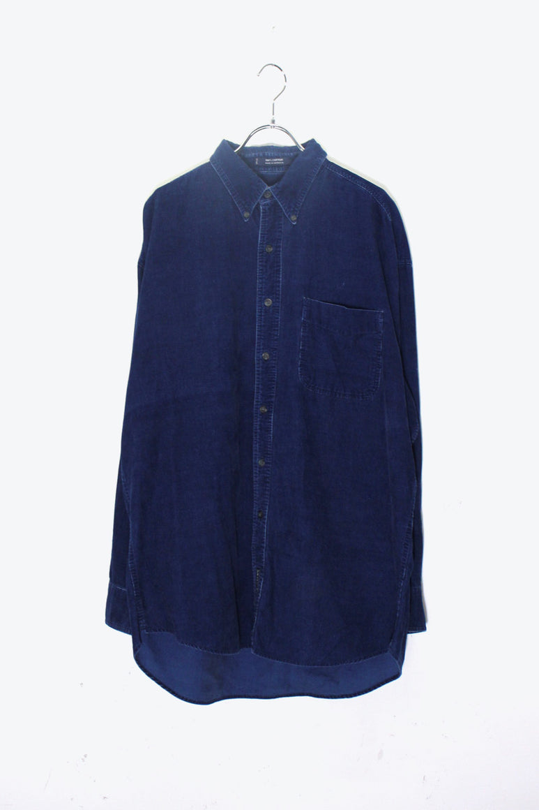L/S B.D CORDUROY SHIRT / INDIGO BLUE［ SIZE: L USED ]