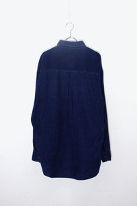L/S B.D CORDUROY SHIRT / INDIGO BLUE［ SIZE: L USED ]