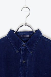 L/S B.D CORDUROY SHIRT / INDIGO BLUE［ SIZE: L USED ]