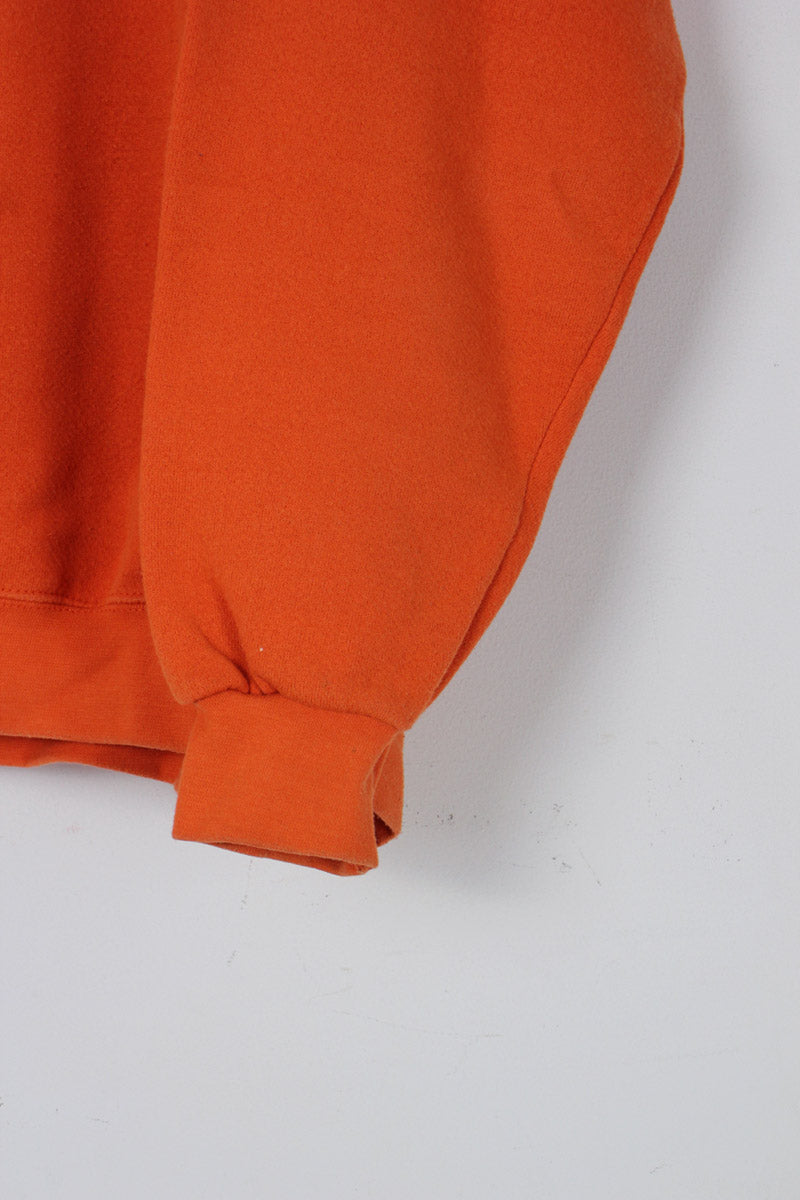 MADE IN USA 90'S YANKEEGAS SWEAT SHIRT / ORANGE [SIZE: XL USED]
