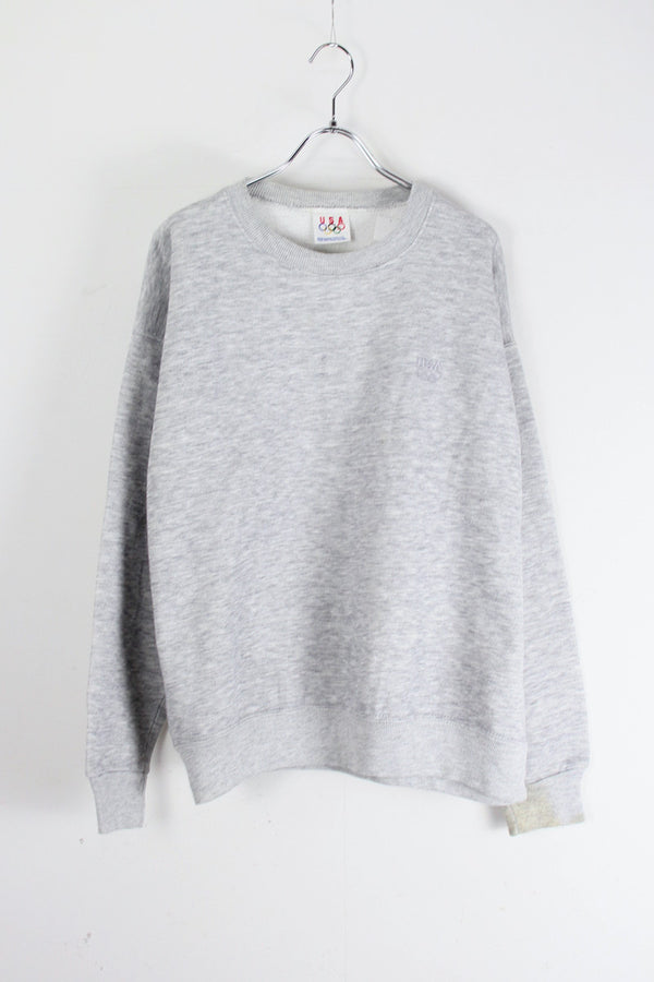 MADE IN USA 90'S ONE POINT SWEATSHIRT / GREY [SIZE: L USED]