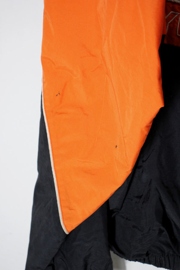 90'S NHL PHILADELPHIA FLYERS NYLON ZIP JACKET / BLACK/ORANGE [SIZE: L USED]