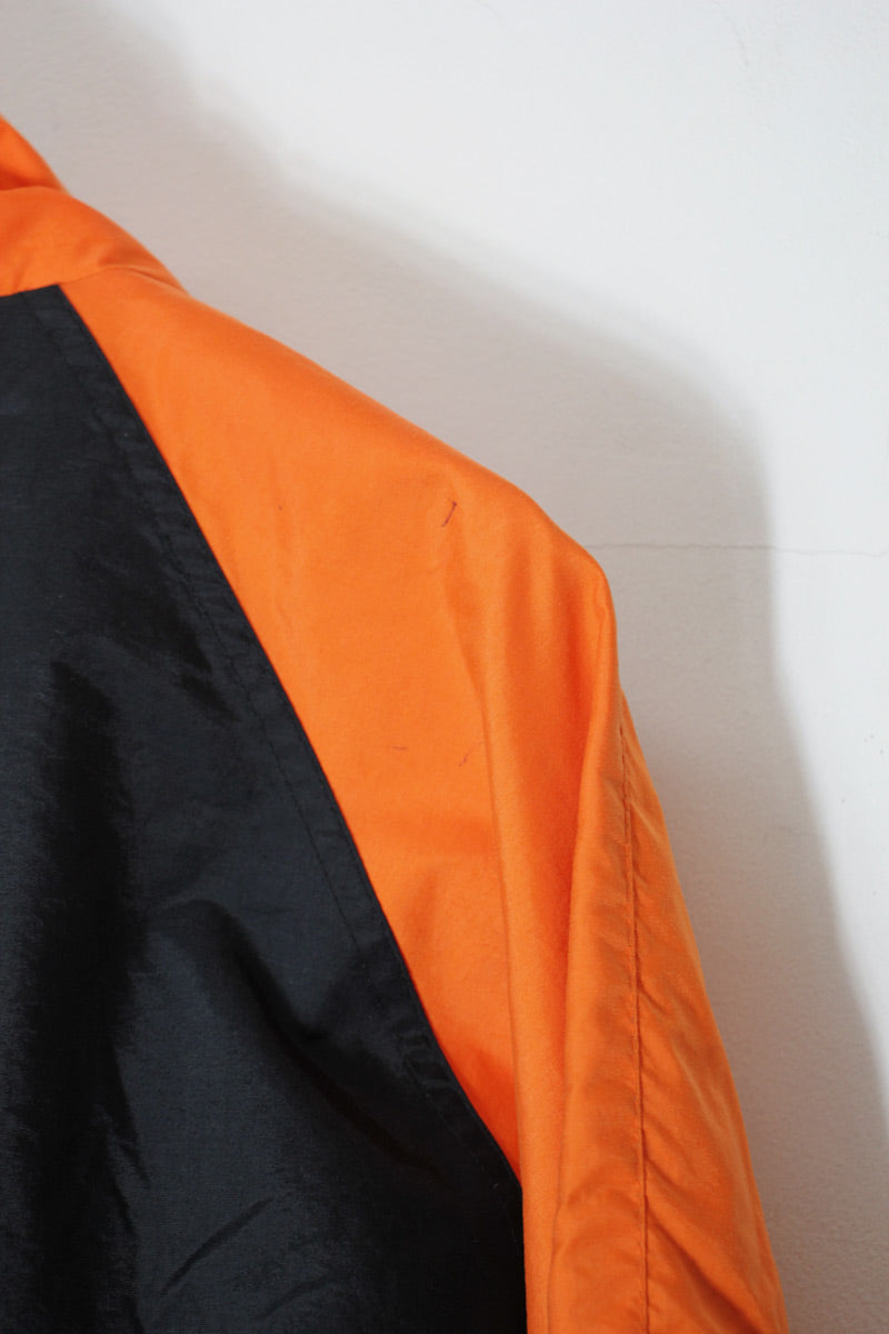 90'S NHL PHILADELPHIA FLYERS NYLON ZIP JACKET / BLACK/ORANGE [SIZE: L USED]