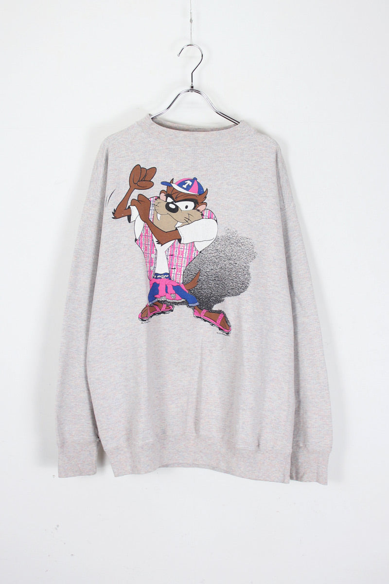 90'S WARNER BROS SWEATSHIRT / BORDER [SIZE: L USED]