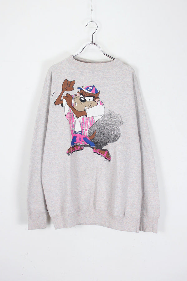 90'S WARNER BROS SWEATSHIRT / BORDER [SIZE: L USED]