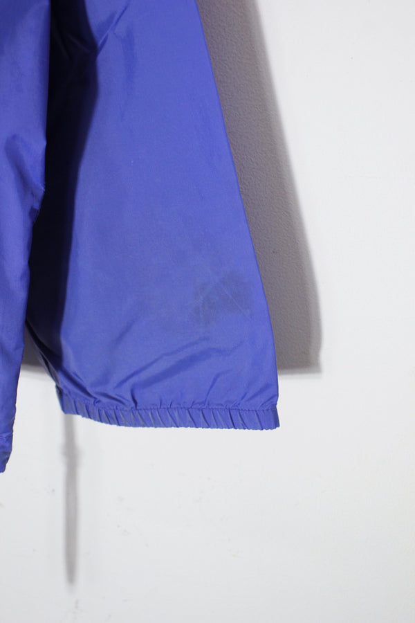88-90'S HALF-ZIP PULLOVER NYLON HOODIE JACKET / PURPLE [SIZE: L USED]