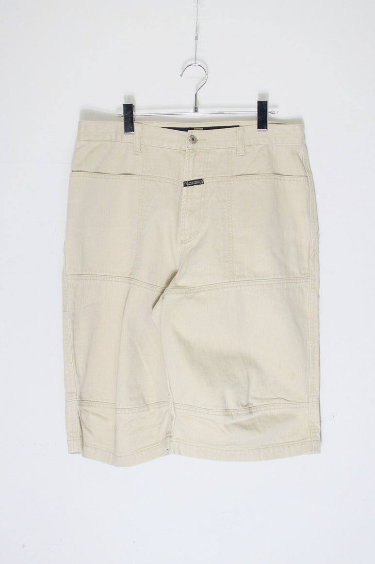 90'S CARGO SHORT PANTS / BEIGE [SIZE: 34 USED]