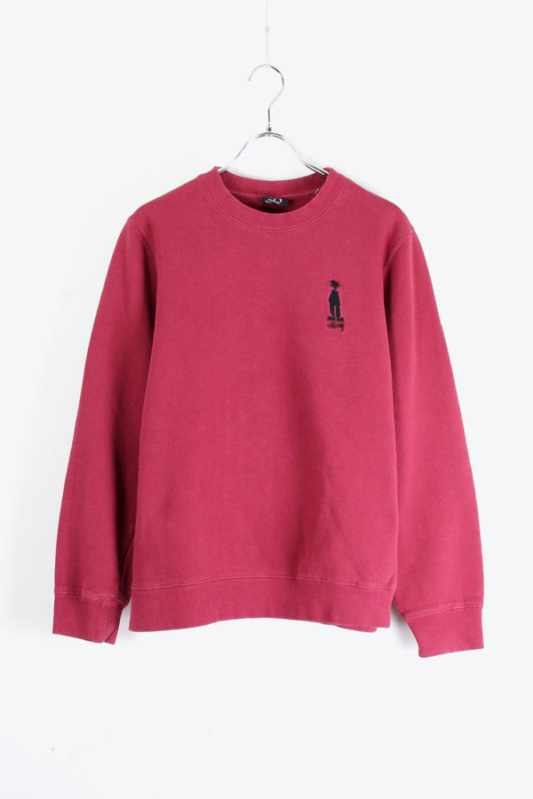 ONE POINT SWEATSHIRT / WINE RED [SIZE: S USED]