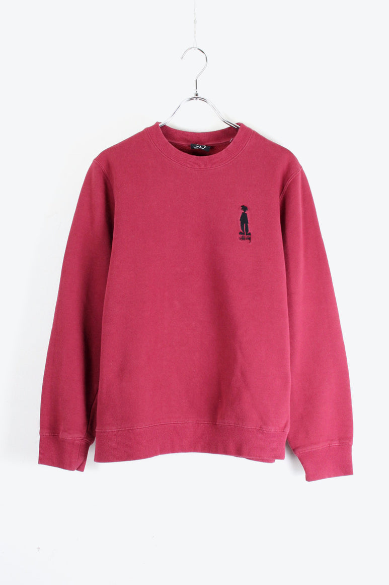 ONE POINT SWEAT SHIRT / WINE RED [SIZE: S USED]