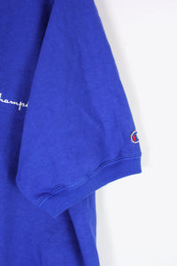 MADE IN USA 90'S S/S SWEAT T-SHIRT / BLUE [SIZE: XL USED]