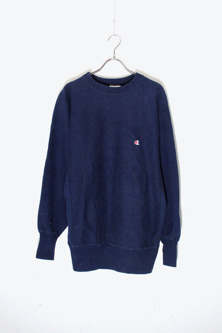 MADE IN USA 80'S REVERSE WEAVE SWEATSHIRT / NAVY［ SIZE:L USED ]