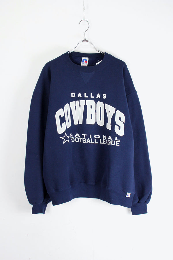 MADE IN USA 90'S DALLAS COWBOYS SWEATSHIRT / NAVY [SIZE: L USED]