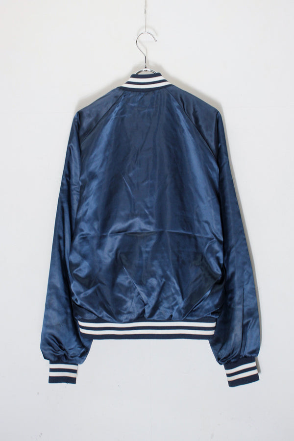 MADE IN USA 90'S MLB NY YANKEES NYLON STADIUM JACKET / NAVY [SIZE: L USED]