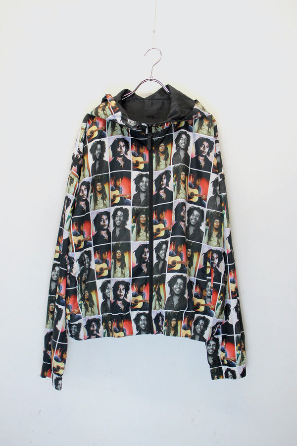 PATTERN NYLON ZIP HOODIE JACKET / MULTI [SIZE: M USED]