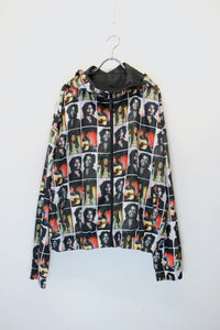 PATTERN NYLON ZIP HOODIE JACKET / MULTI [SIZE: M USED]