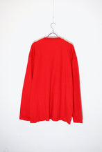 画像をギャラリービューアに読み込む, L/S HENLEY NECK T-SHIRT DEADSTOCK/NOS / RED［ SIZE:S USED ]
