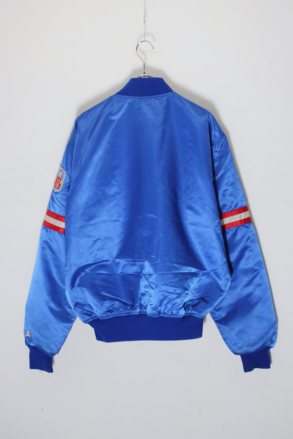 MADE IN USA 90'S NFL NY GIANTS NYLON STADIUM JACKET / BLUE [SIZE: L USED]
