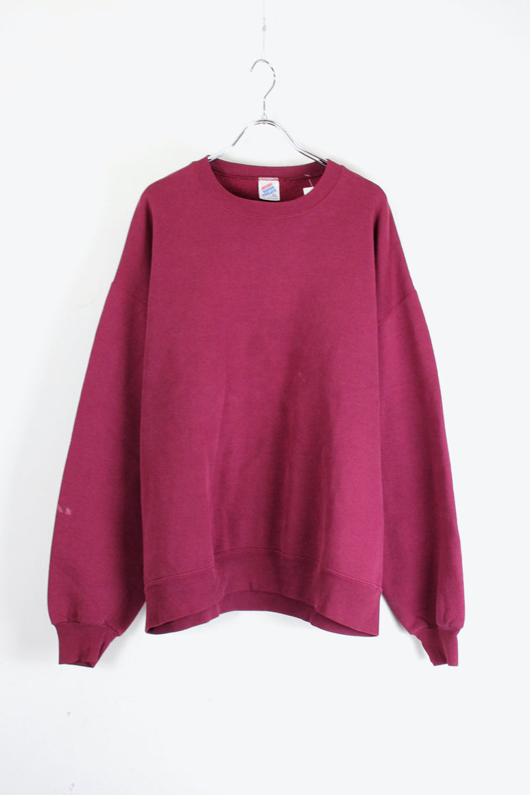 MADE IN USA 90'S SWEAT SHIRT / WINE RED [SIZE: XL USED]