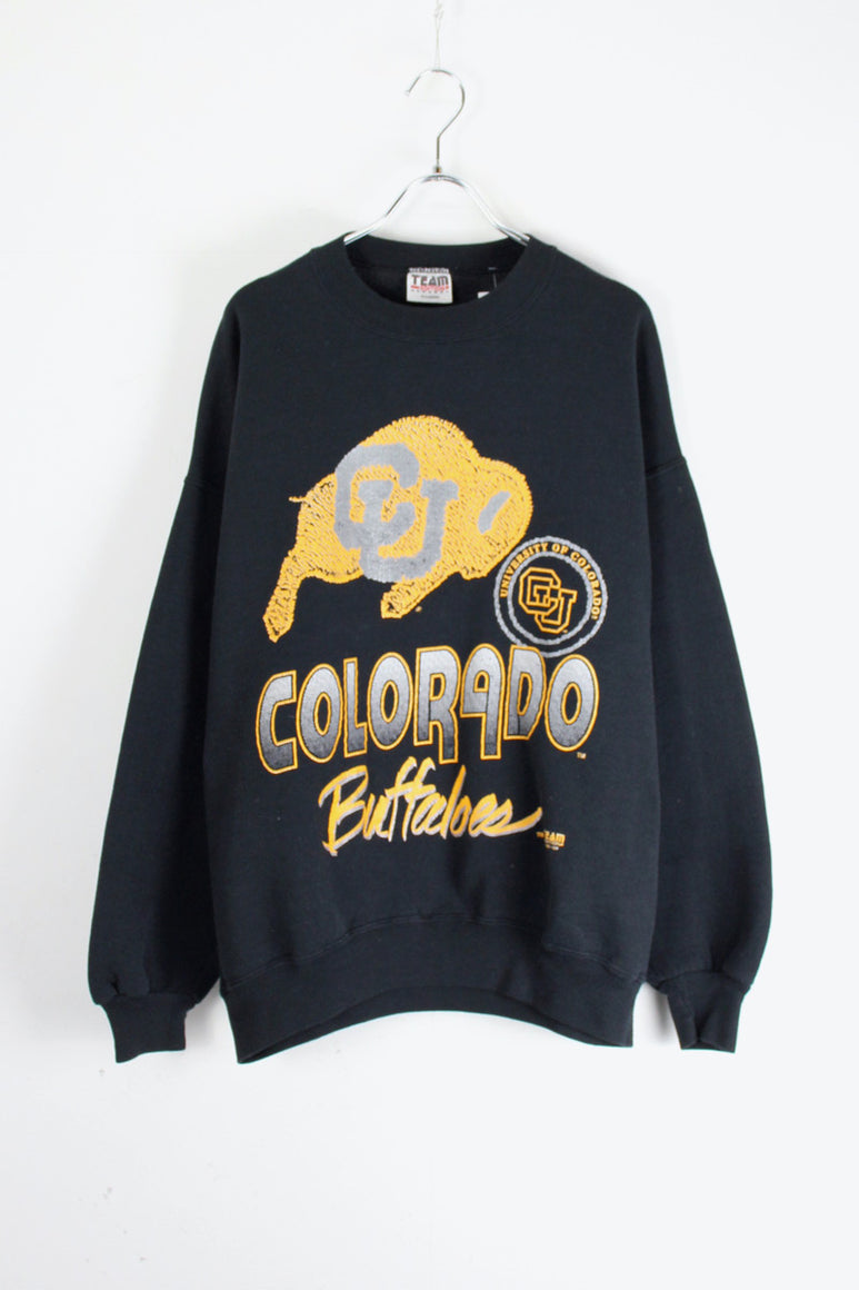 MADE IN USA 90'S COLORADO BUFFALOES SWEAT SHIRT / BLACK [SIZE: XL USED]