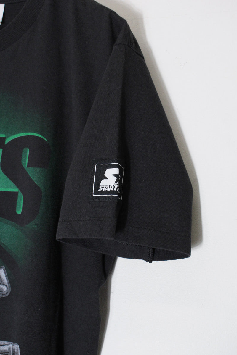 MADE IN USA 80'S S/S NFL NY JETS PRINT T-SHIRT / BLACK/GREEN [SIZE: M DEADSTOCK/NOS]