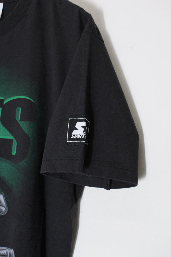 MADE IN USA 80'S S/S NFL NY JETS PRINT T-SHIRT / BLACK/GREEN [SIZE: M DEADSTOCK/NOS]