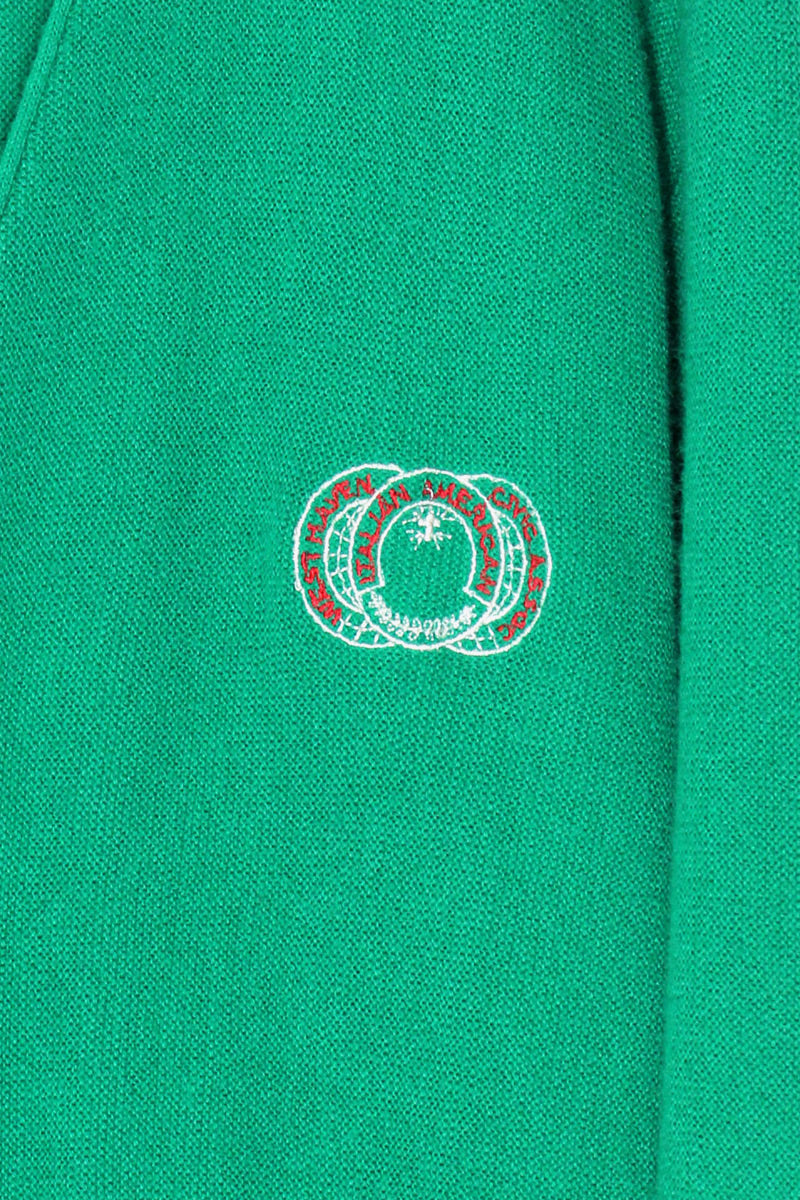 90'S ONE POINT ACRYLIC KNIT CARDIGAN / GREEN [ SIZE: L USED ]