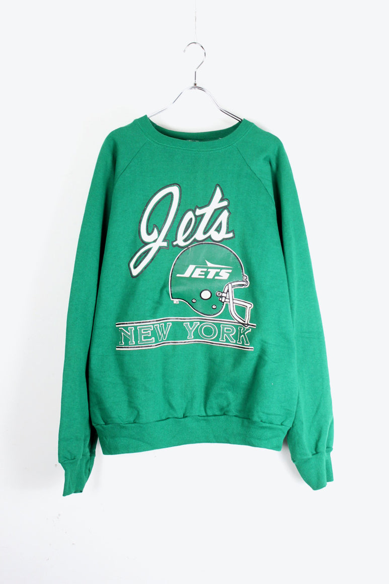 MADE IN USA 80'S TRICO TAG NY GETS SWEAT SHIRT / GREEN [SIZE: XL USED]