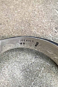 MADE IN MEXICO 925 SILVER BANGLE W/STONE [SIZE: ONE SIZE USED]