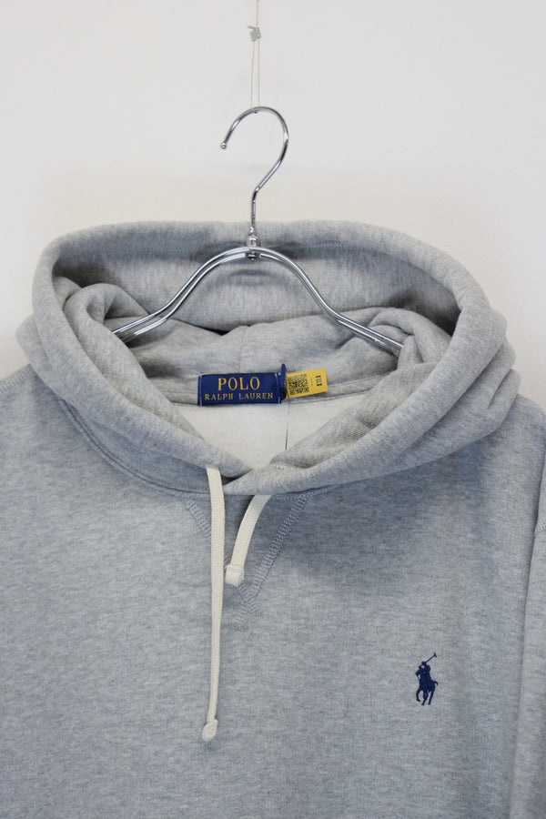 ONE POINT HOODIE SWEATSHIRT / GREY [SIZE: XL DEADSTOCK/NOS]