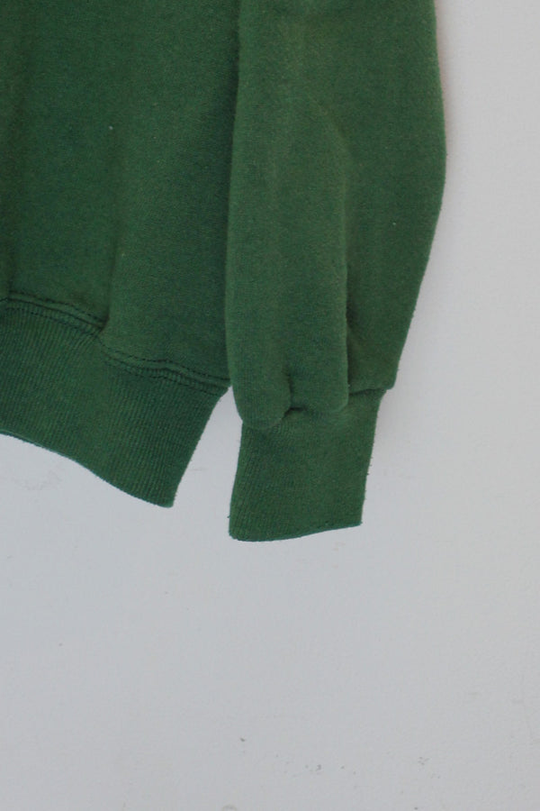 MADE IN USA 01'S LION ANIMAL PRINT SWEATSHIRT / GREEN [SIZE: XL USED]