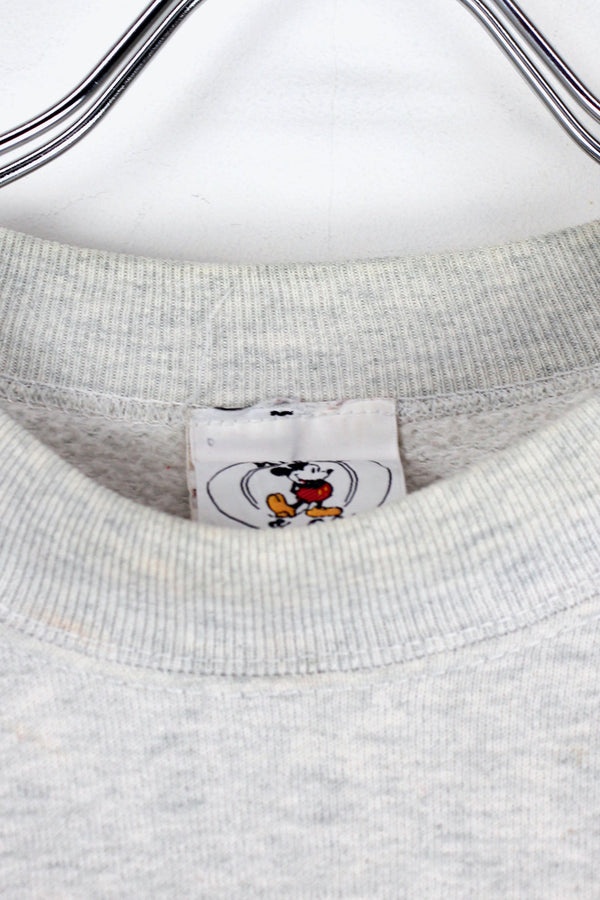 90'S MICKEY SWEATSHIRT / GREY [SIZE: L Equivalent USED]