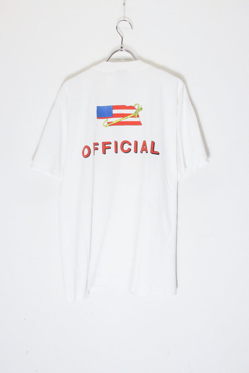 MADE IN USA 90'S S/S SHOPKO PRINT ADVERTISING T-SHIRT / WHITE [SIZE: XL USED]