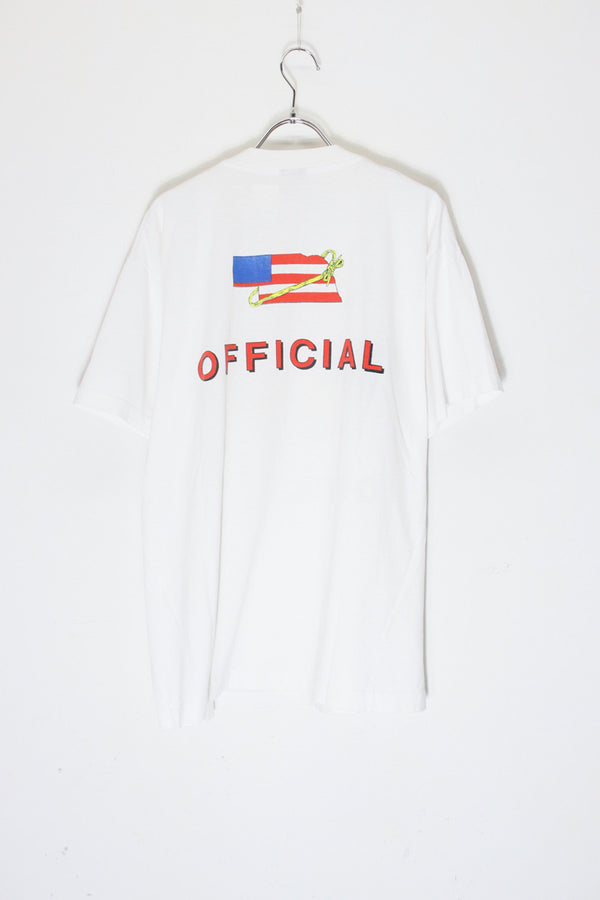MADE IN USA 90'S S/S SHOPKO PRINT ADVERTISING T-SHIRT / WHITE [SIZE: XL USED]