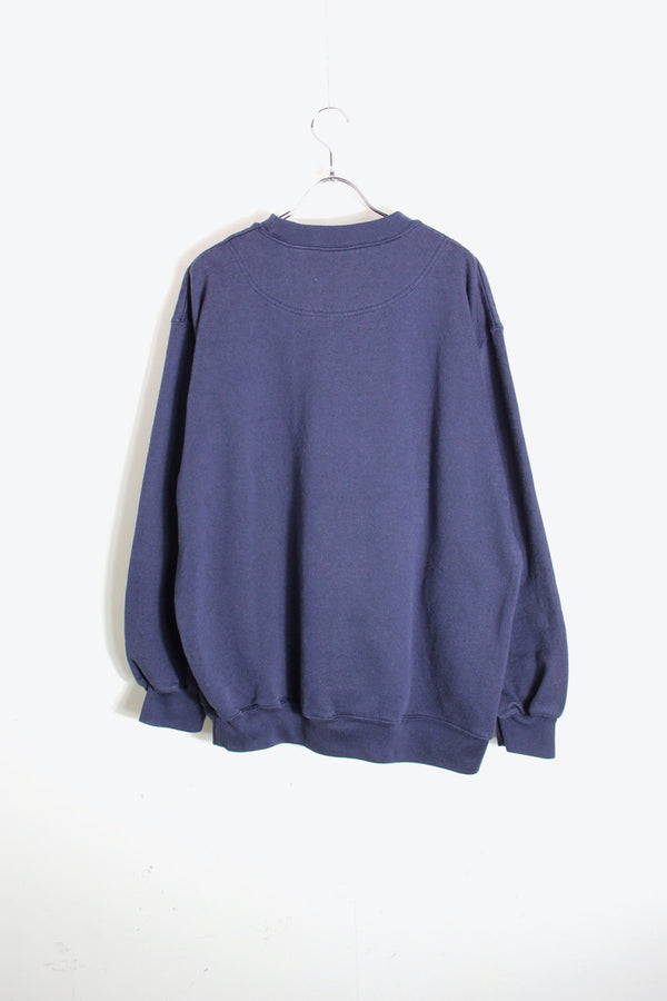90'S ELMO EMBROIDERY SWEATSHIRT / NAVY [SIZE: XL USED]