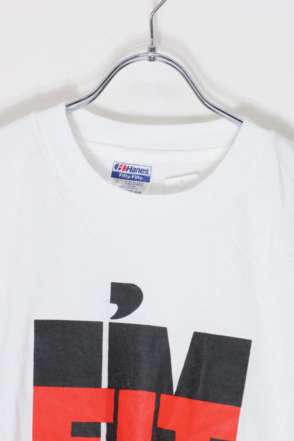 MADE IN USA 90'S I'M FIT PERDUE PRINT COLLEGE T-SHIRT / WHITE/RED [SIZE: L DEADSTOCK/NOS]