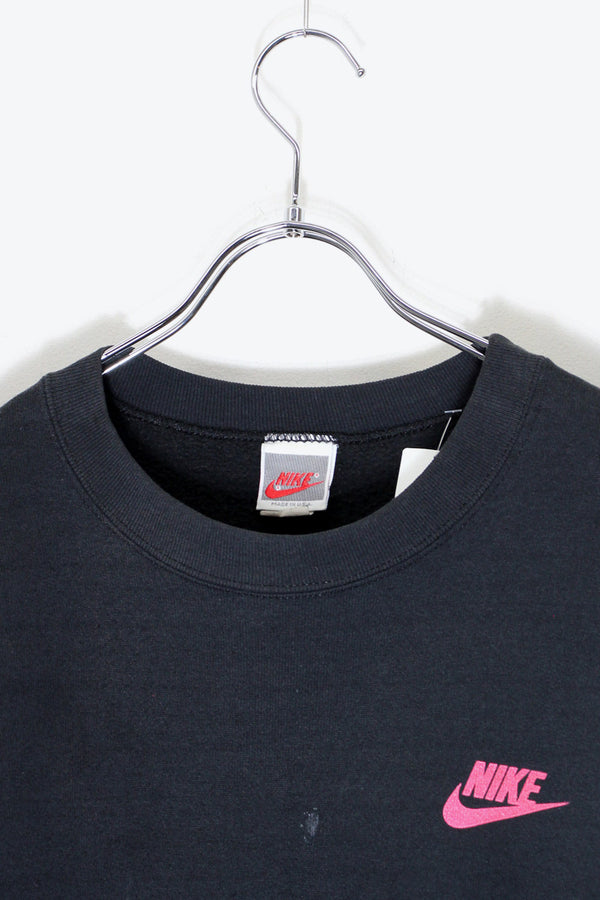 MADE IN USA 90'S JUST DO IT BACK PRINT SWEATSHIRT / BLACK [ SIZE:XL USED ]