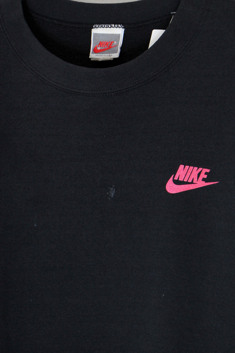 MADE IN USA 90'S JUST DO IT BACK PRINT SWEATSHIRT / BLACK [ SIZE:XL USED ]