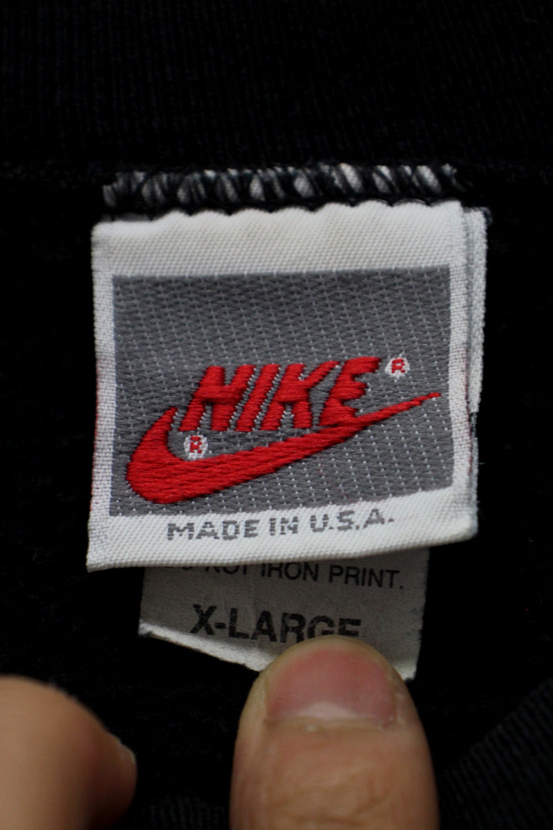 MADE IN USA 90'S JUST DO IT BACK PRINT SWEATSHIRT / BLACK [ SIZE:XL USED ]