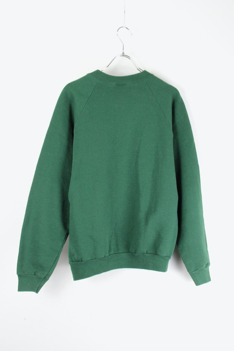 90'S EDINBURGH COLLEGE SWEAT SHIRT / GREEN [SIZE: M USED]