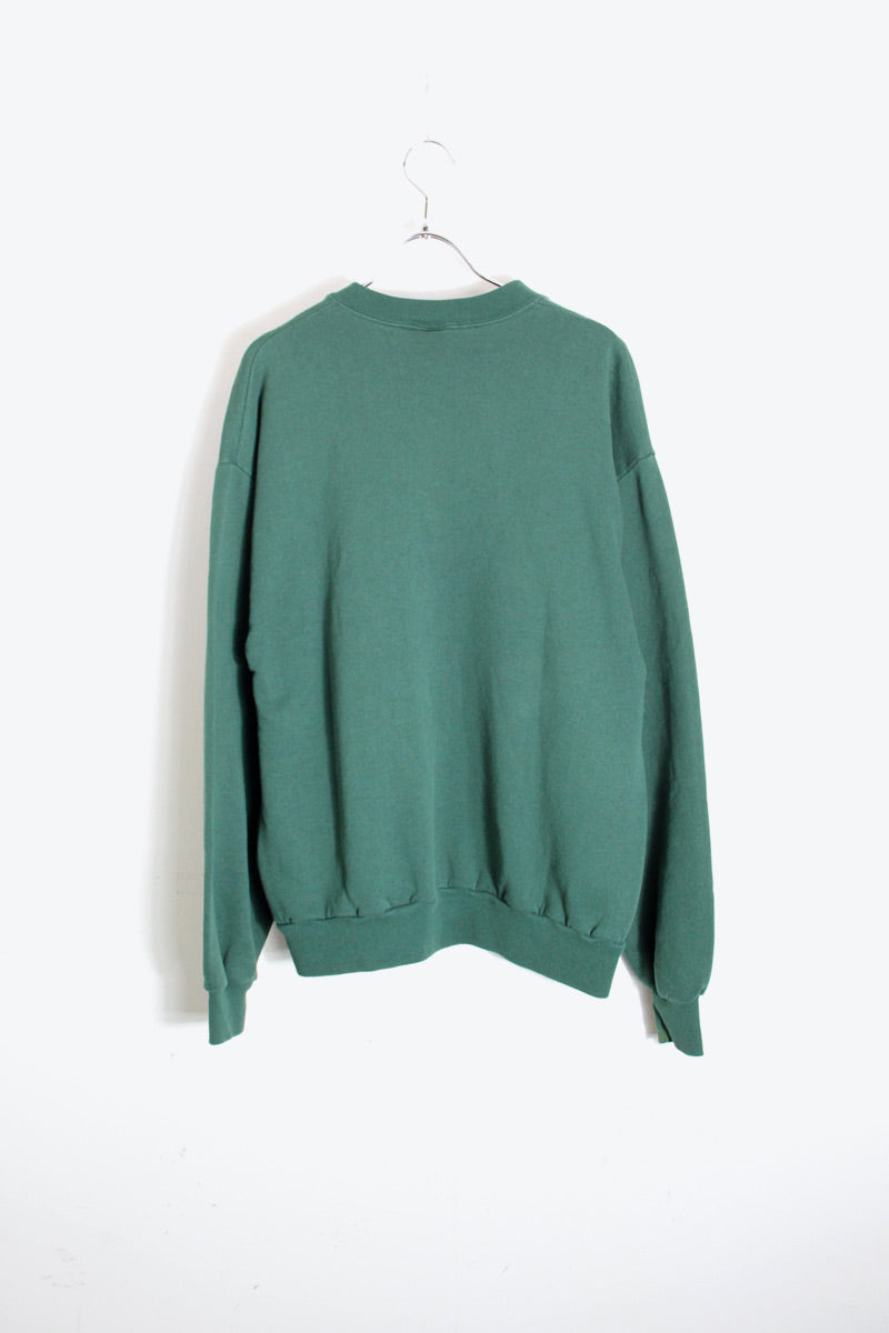 MADE IN USA 90'S MICKEY SWEATSHIRT / GREEN [SIZE: L USED]