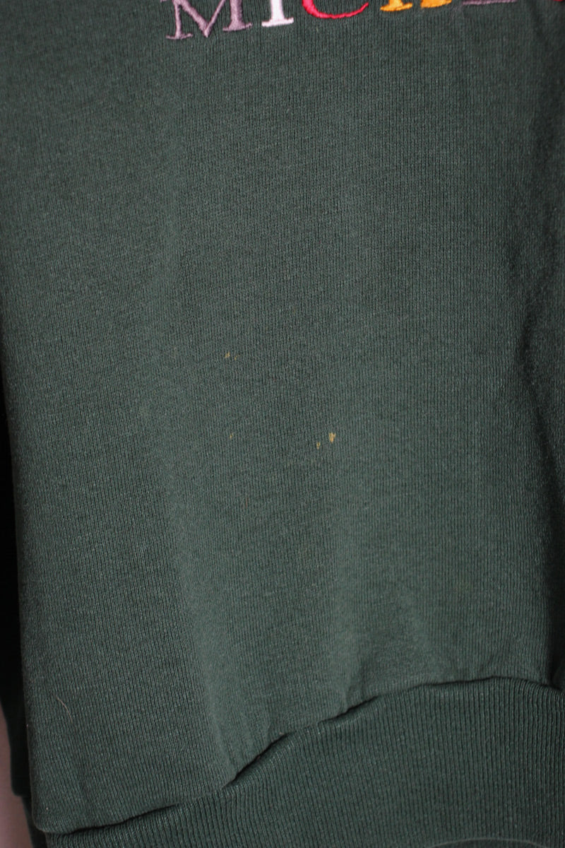 MADE IN USA 90'S MICKEY SWEATSHIRT / GREEN [SIZE: L USED]