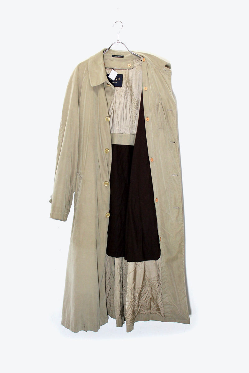 90'S BALMACAAN COAT W / WOOL LINER / BEIGE [ SIZE: L Equivalent, USED ]