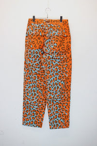 RIP STOP LEOPARD PANTS / ORANGE [SIZE: S USED]