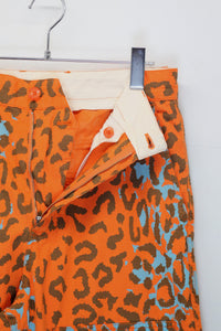 RIP STOP LEOPARD PANTS / ORANGE [SIZE: S USED]